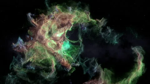 Flying close to nebulas in the outer space 動画素材 228879013