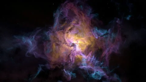 Flying close to nebulas in the outer space 動画素材 228880026