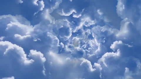 Flying in the cloud sky Stock-Footage 34134861