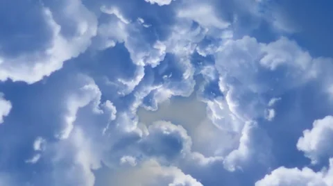 Flying in the cloud sky Stock Footage 34162687