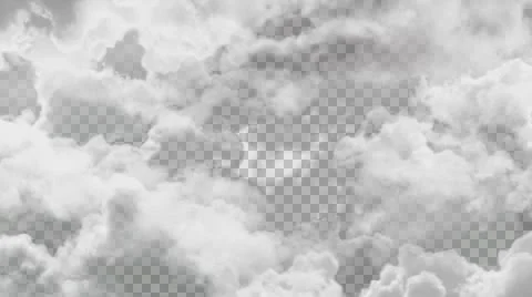 Flying in the Clouds  Alpha Channel Stock Footage