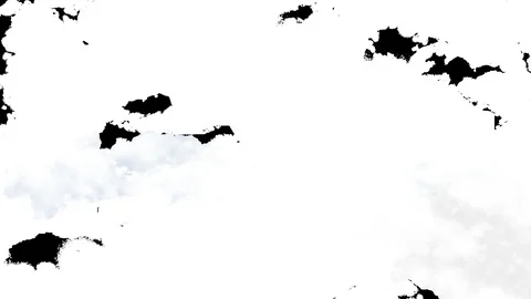 Flying in the clouds - alpha Stock Footage 108205086