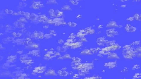 Flying clouds on the blue sky Stock Footage 129649796