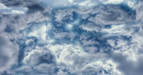 Flying in the clouds in calm, normal weather Stock Footage 82727032