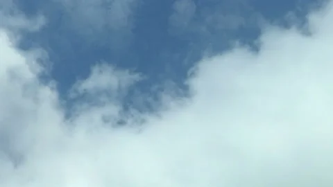 Flying in the clouds, camera movement through the clouds, video loop Video stock 99735863
