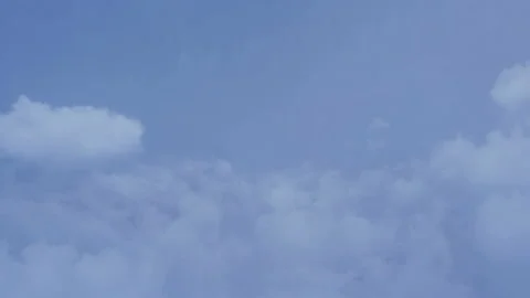 Flying in the clouds, camera movement through the clouds, video loop Video stock 100119486