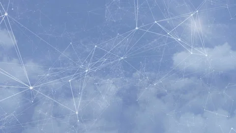 Flying in the clouds, camera movement through the clouds, video loop Video stock 101556525