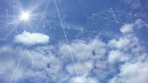 Flying in the clouds, camera movement through the clouds, video loop Video stock 101561471