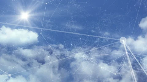 Flying in the clouds, camera movement through the clouds, video loop Video stock 101649501