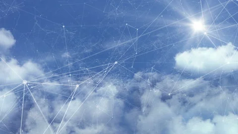 Flying in the clouds, camera movement through the clouds, video loop Video stock 101957401