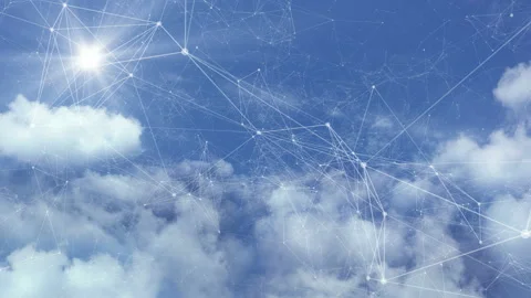 Flying in the clouds, camera movement through the clouds, video loop Video stock 101962098