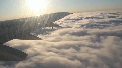 Flying in the clouds Stock Footage 10907832
