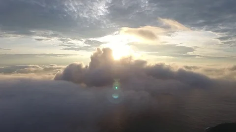 Flying with the clouds. Stock Footage 81139114