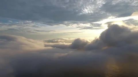 Flying with the clouds. Stock Footage 81139187