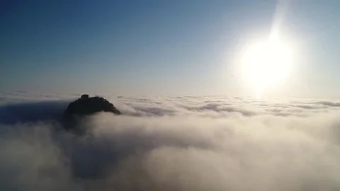 Flying with the clouds. Stock Footage 81179743