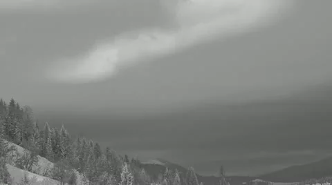 Flying clouds in IR Stock Footage 10818168