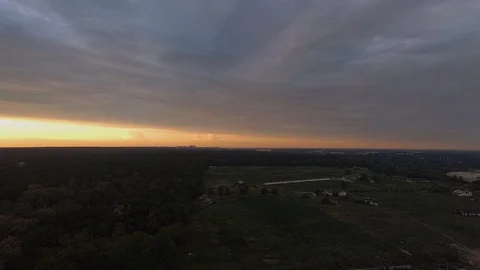 Flying clouds over the rural area Stockbeeldmateriaal 109531834