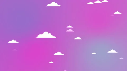 FLYING CLOUDS PINK BACK 스톡 동영상 232030503