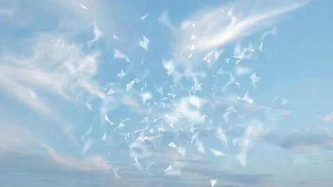 Flying clouds in the sky and plexus. Stock Footage 78747996