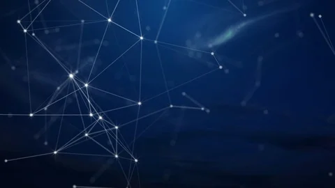 Flying clouds in the sky and plexus. night Stock Footage 78753857