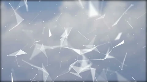 Flying clouds in the sky and plexus. Stock Footage 93977503