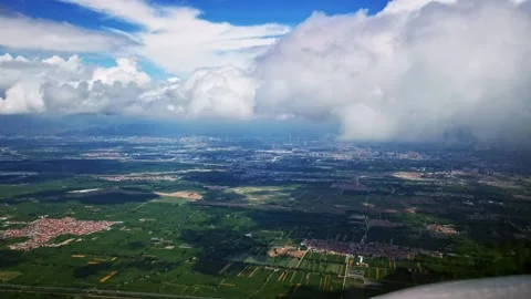 Flying in the Clouds stormy CU CuN TS V1-0005 Stock Footage 157716926