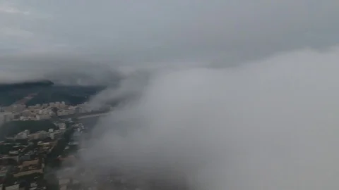 Flying with the clouds at sunrise. Stock Footage 81135732