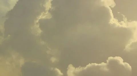 Flying into the clouds in sunset Video stock 8945055