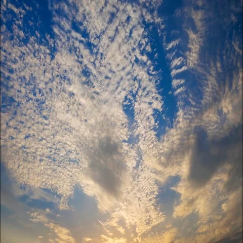 Flying clouds at sunset Stock-Footage 69539590