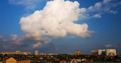 Flying clouds at sunset Stock Footage 102215476
