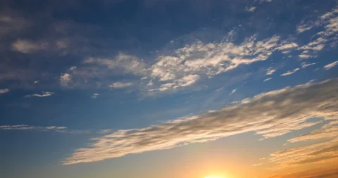 Flying clouds at sunset Stock Footage 112181271