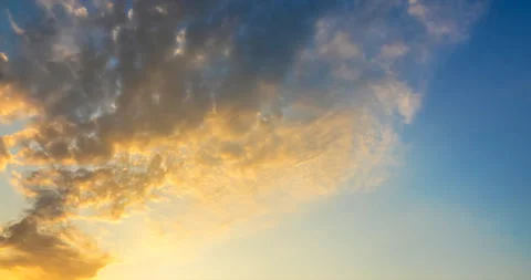 Flying clouds at sunset Stock Footage 117275622