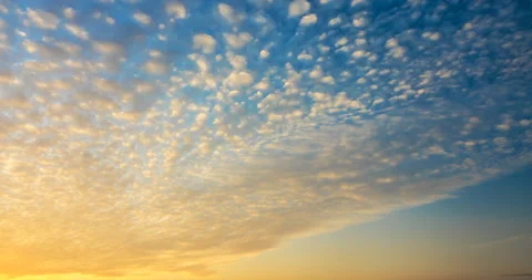 Flying clouds at sunset Stock Footage 118971593
