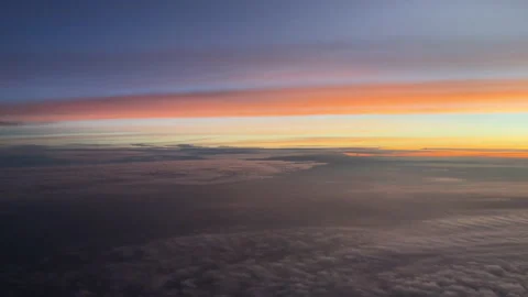 Flying on the clouds at sunset Stock-Footage 149899644