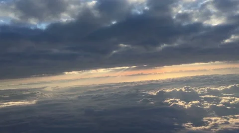 Flying up into the clouds a view from an airliner Stock-Footage 51023103