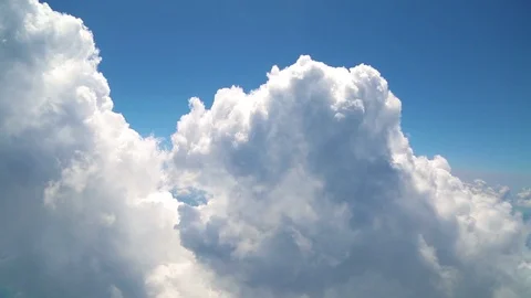 Flying with clouds, watching clouds from airplane window Stock Footage 96700605