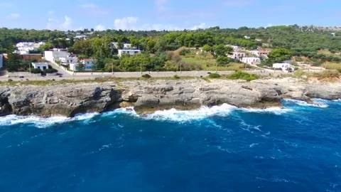 Flying to the coast Stock Footage 135964701