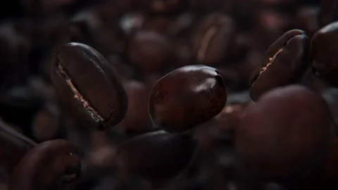 Flying Coffee Beans 스톡 동영상 151528323