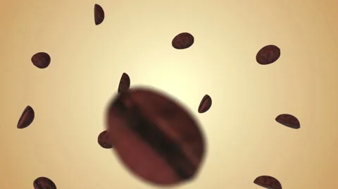 Flying coffee on gradient background Stock Footage 58012305