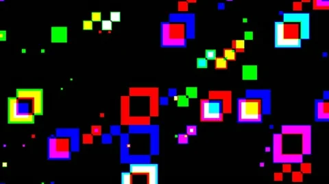 Flying color squares Stock Footage 10828444