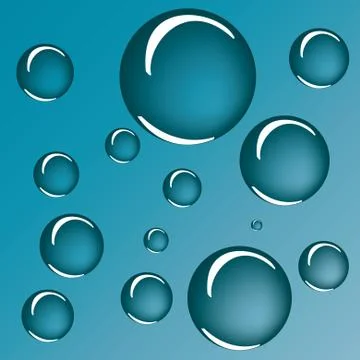 Flying colored bubbles Stock Illustration