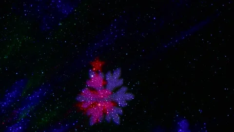 Flying colored silhouettes of Christmas trees and snowflakes. Stock-Footage 202039632