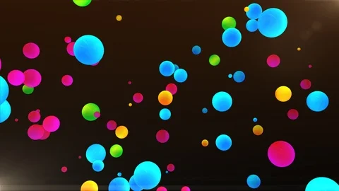 Flying colorful balls, loops Stock-Footage 85873826