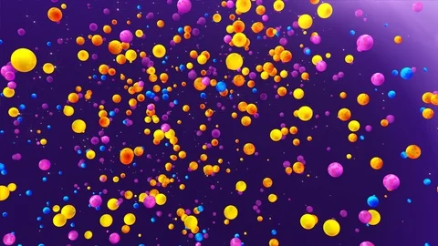 Flying colorful balls, loops Vídeo Stock 85873893