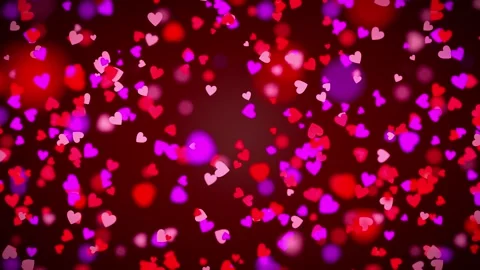 Flying Colorful Hearts Loop Animation. Valentine's day Stock Footage 301057463