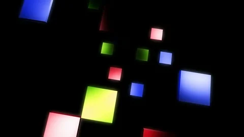 Flying colorful square Stock Footage 99725014