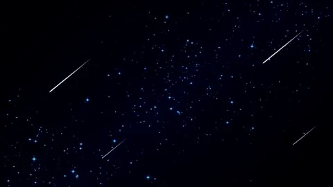 Flying comet against the sky Stock Illustration