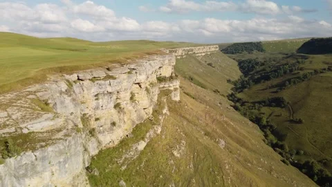 Flying on a copter in the mountains. Canyon Stock Footage 221627716