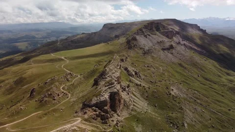 Flying on a copter in the mountains. Canyon Stock Footage 221627906