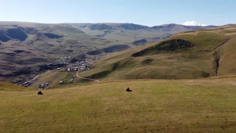 Flying on a copter in the mountains. Canyon Stock Footage 221627972